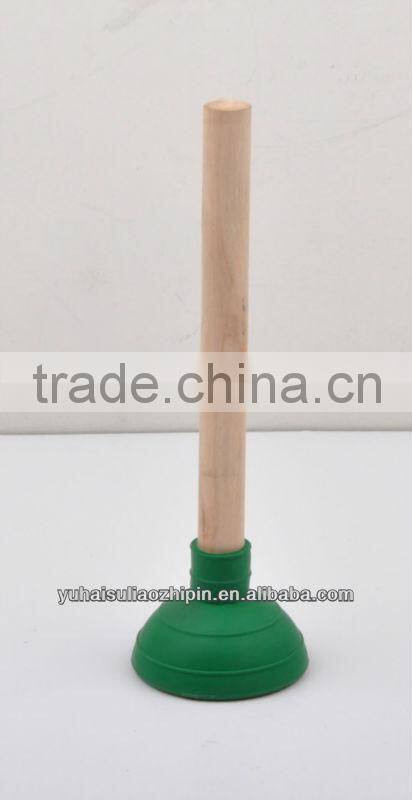 Wooden handle black rubber Toilet plungers