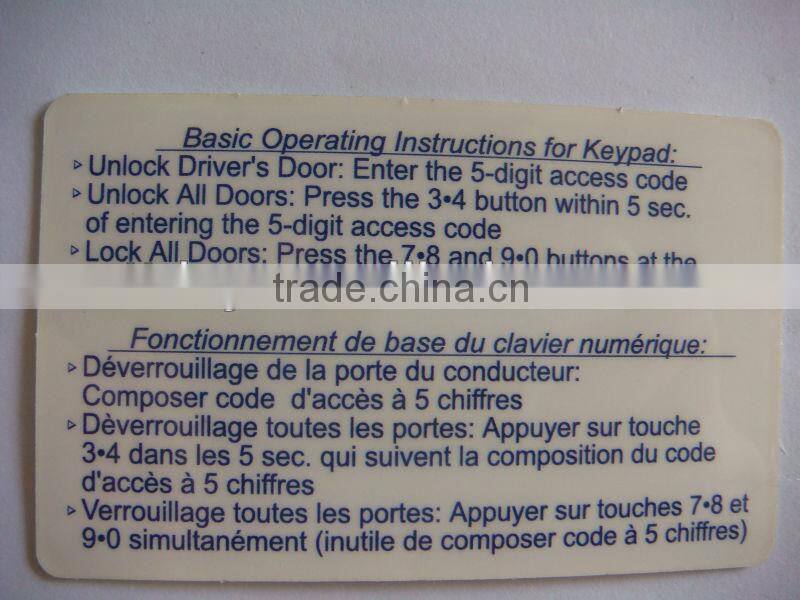 Tongda High quality Original 3 button remote control for F-ord