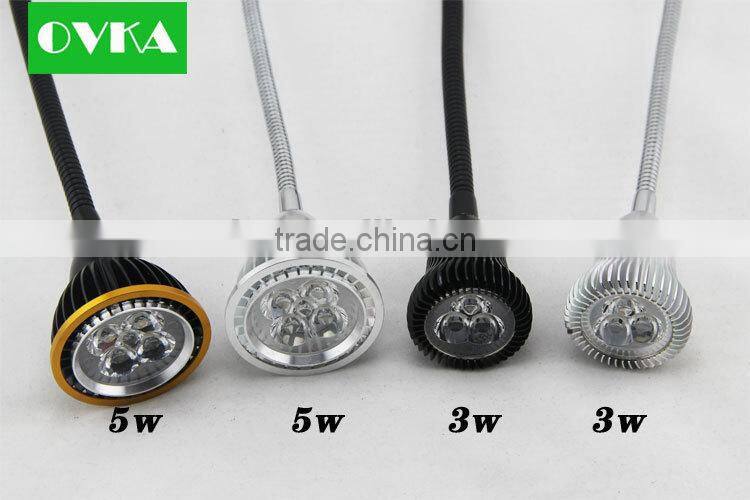 New Design! Gooseneck Track Light LED Spot Light 1w to 12w Rotatable high power for Gallery Store