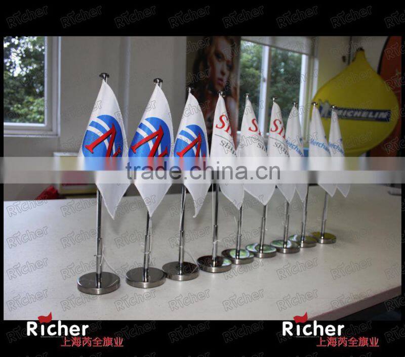 Table Flag with Metal Table Flagpole