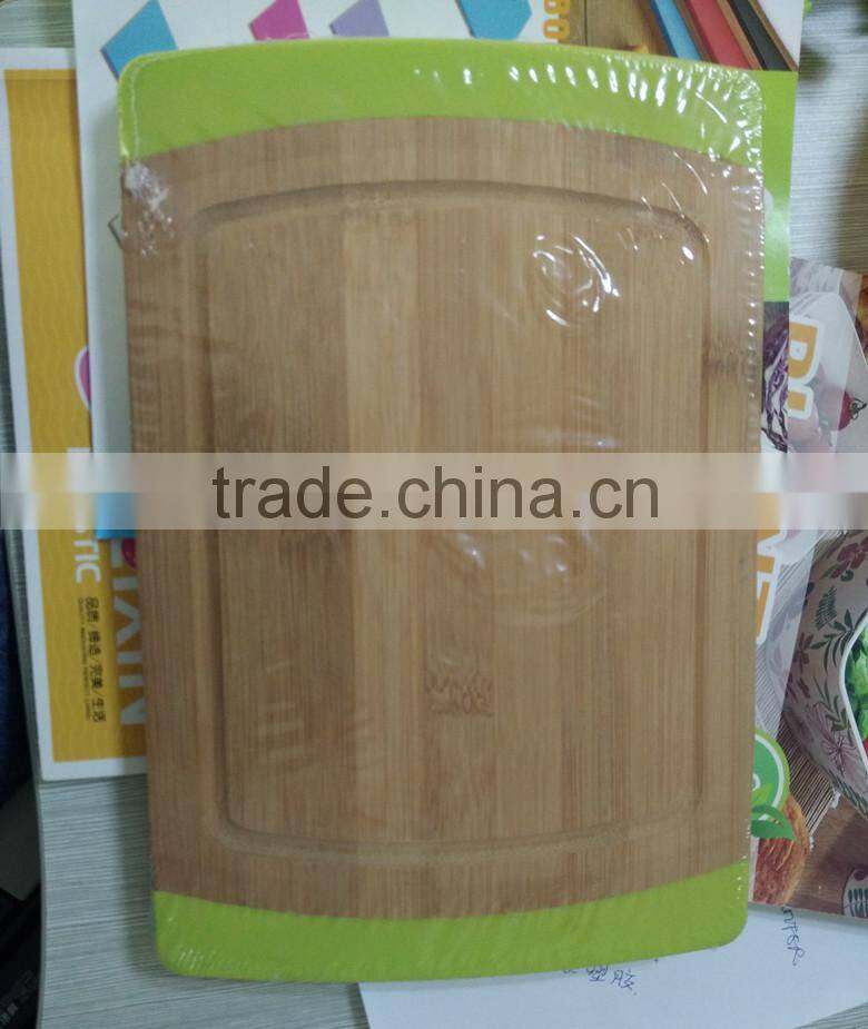 Rectangle Plastic & Bamboo double side cuttingboard