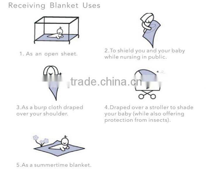 100%Cotton Multi- uses and Functional Flannel Baby Receiving Blanket