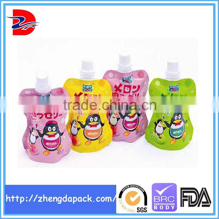 oem tear top pouch for energy gel,fruit juice bag