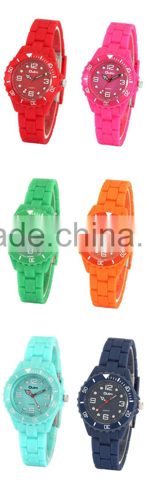 2015 oulm cheap plastic watch, plastic kids digital watches, colorful plastic watch wholesales