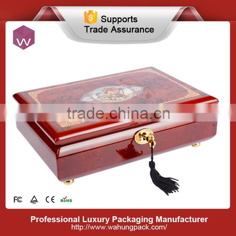 happy wedding wood with paper jewelry box