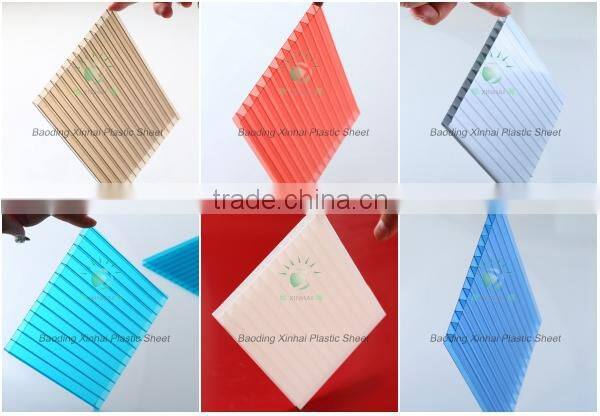 UV protection recycled pet plastic raw material pool cover polycarbonate hollow sheet