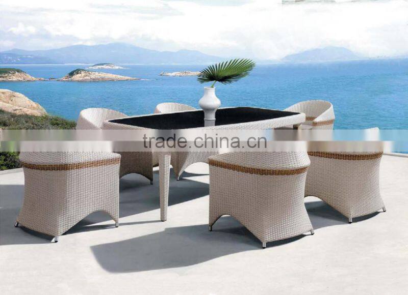 Europe type style high quality cafe imitation rattan furniture design