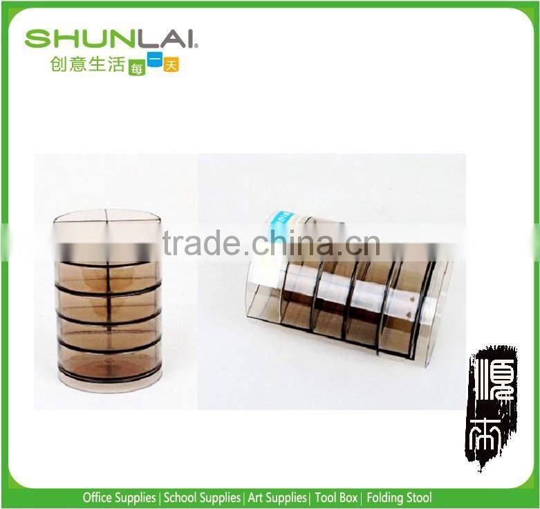 Transparent plastic rotate pen holder plastic pen stand plastic holder pencil holder