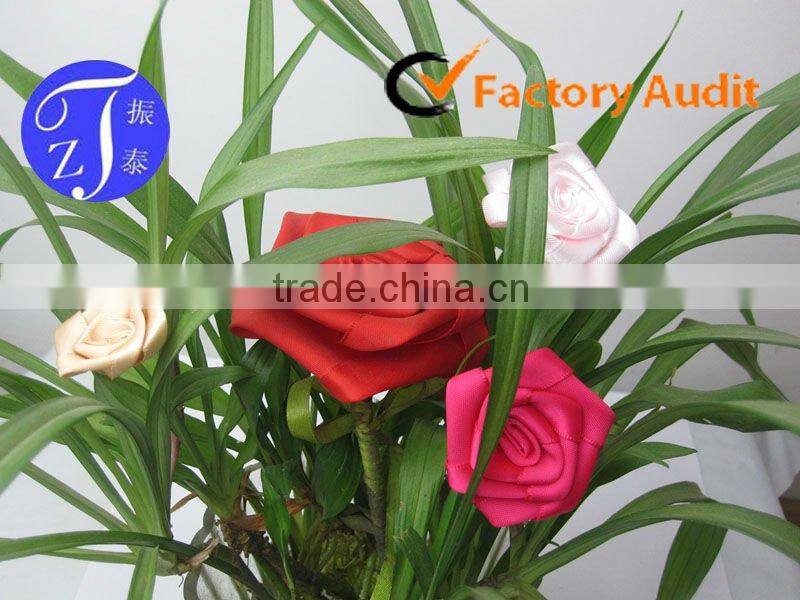 colorful hand made ribbon flower