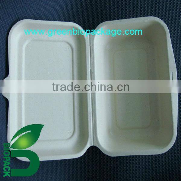 100% biodegradable Straw Pulp food boxes (clamshell)