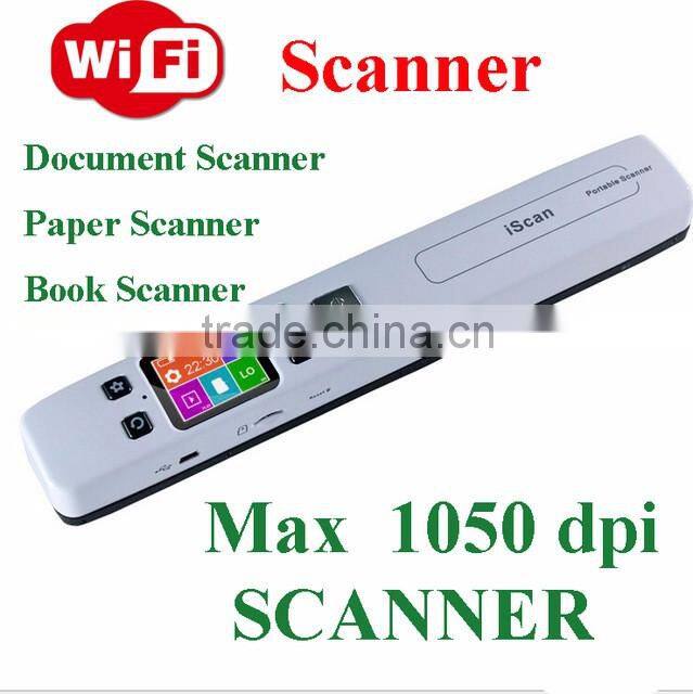 iScan Wireless Wifi Portable Digital Scanner 1050DPI Handyscan Document Photo Receipts Books