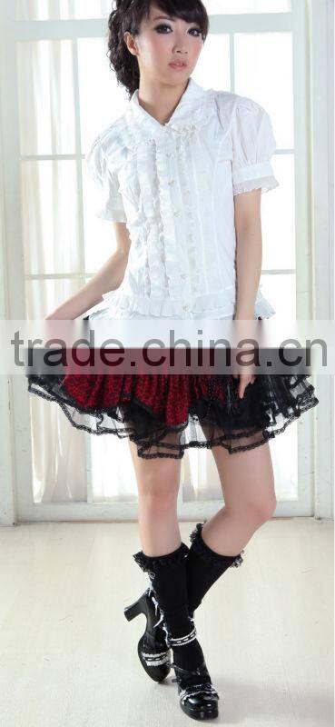 GLP lolita Goethe Medieval Banquet lotus leaf snow aristocracy short-sleeved shirt 81115