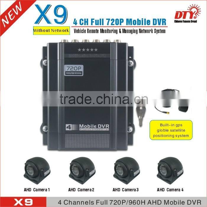 4H AHD mobile dvr for truck/ AHD DVR With built-in HDD H 264