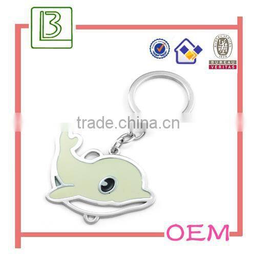 Metal enamel crocodile design keychain