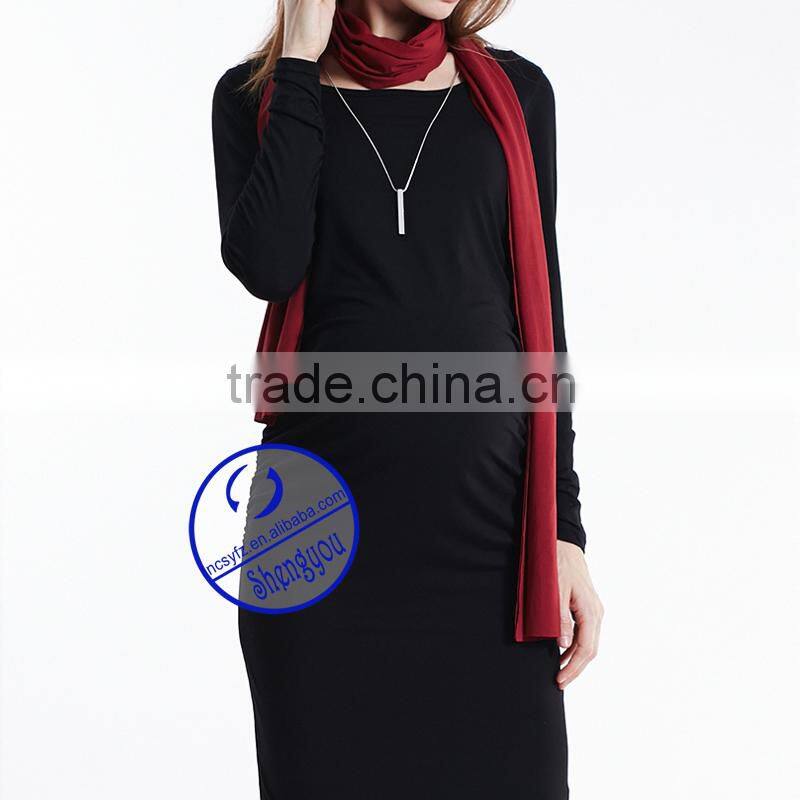 Custom long sleeve Maternity Wear Pregant women dresses