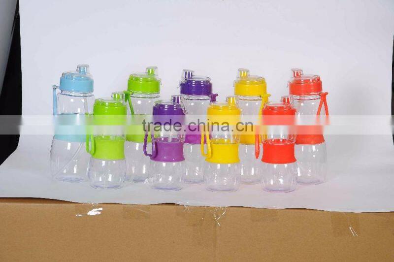 2016 High Quality BPA free Tritan plastic material sport drinking water bottle child water bottle with straw