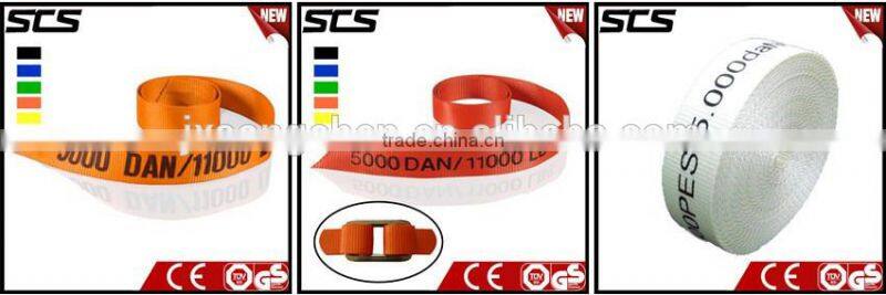 5000kg 40mm polyester flat woven webbing lashing material for container