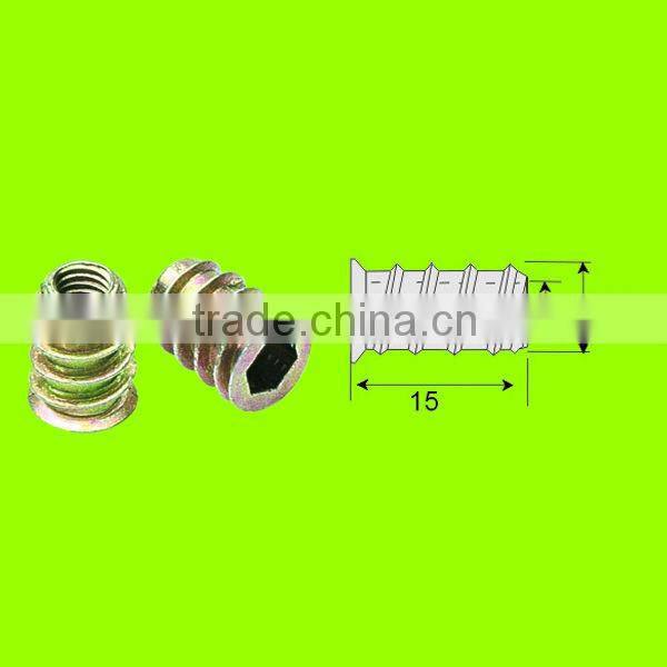 Abundant Sales experience hot sale high quality M6*15 zinc alloy screw nut in furniture(NZ1713)