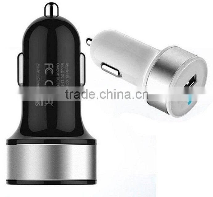 Car Charger With On Fff Switch 5V 2.1A Dual USB Car Charger With LED Chian Supplier