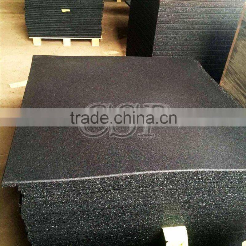 high quality cheap 1000*1000*15mm heat resistant waterproof gym rubber floor mat and gym mat