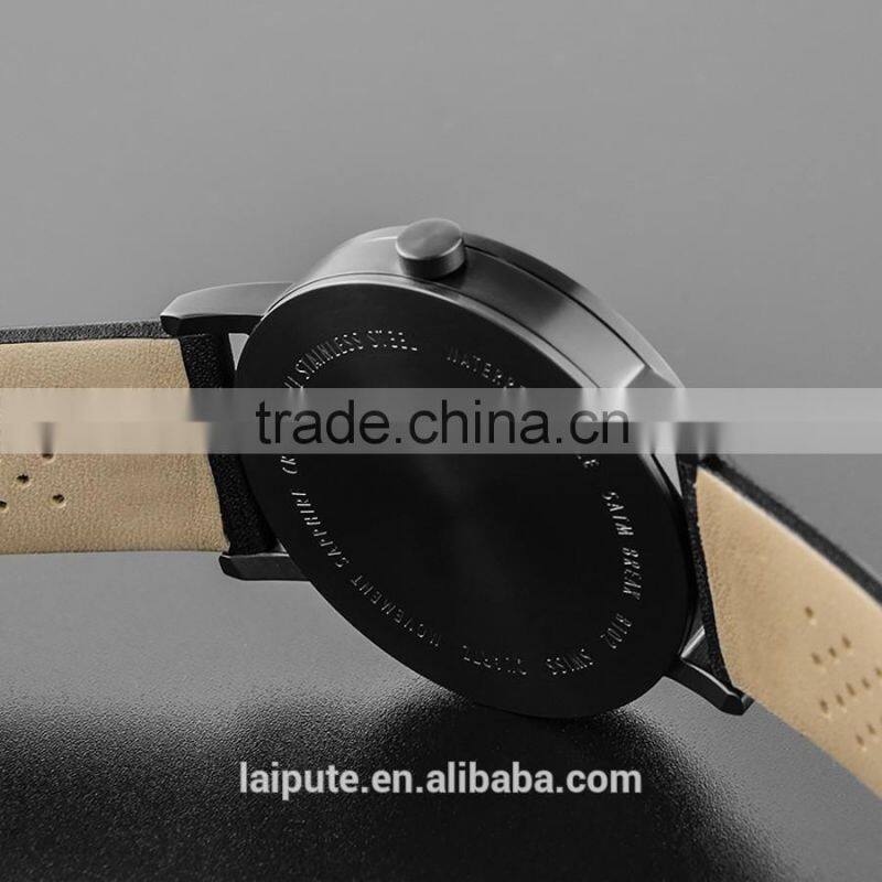 2016 montre Men sapphire vogue black business stainless steel watch 3ATM