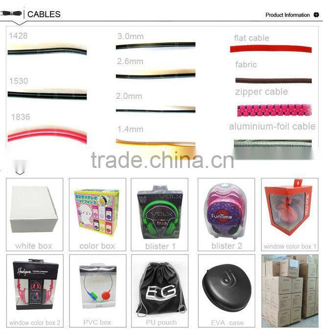 Foldable Microphone Wired Stereo Headphones over Ear , Portable Lightweight