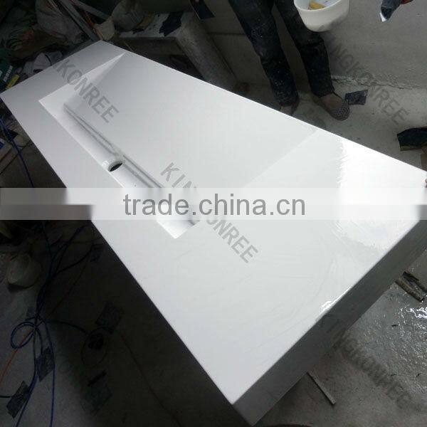 oval solid surface undermount bathroom vanity bar sink