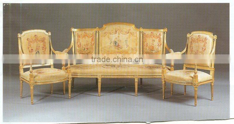 fine wool beige aubusson sofa cover set