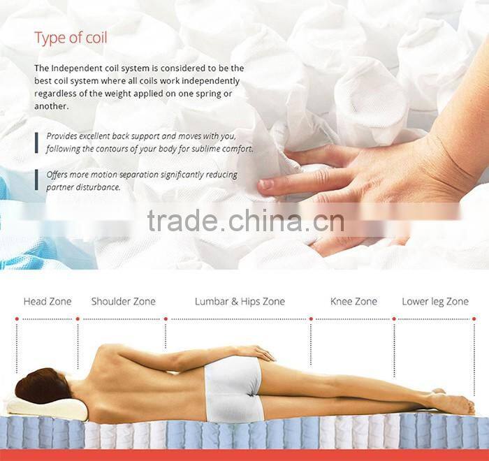 3 layer bedroom memory foam pocket spring mattress