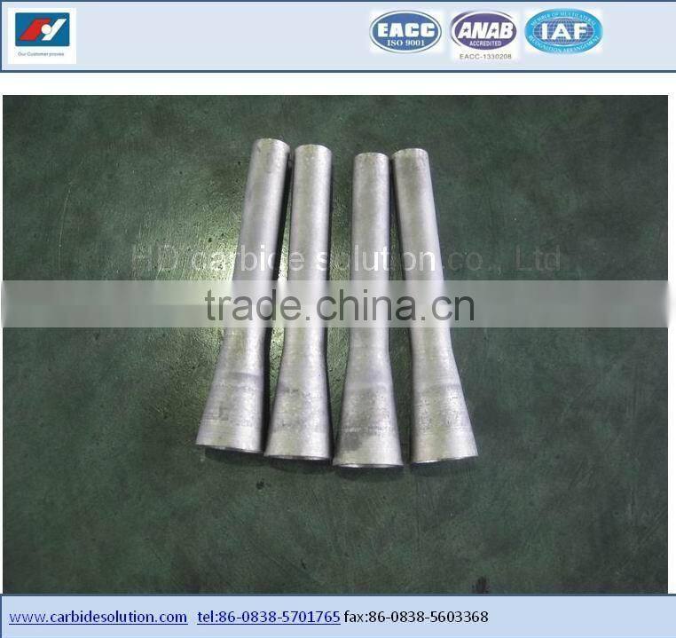 Tungsten carbide venturi sandblasting nozzles with 3/8" bore