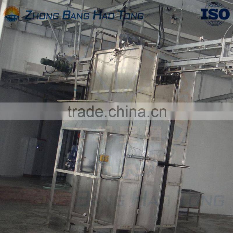 cattle offal hooks disinfection systems mounted on the quarantine conveyor for cattle slaughterhouse
