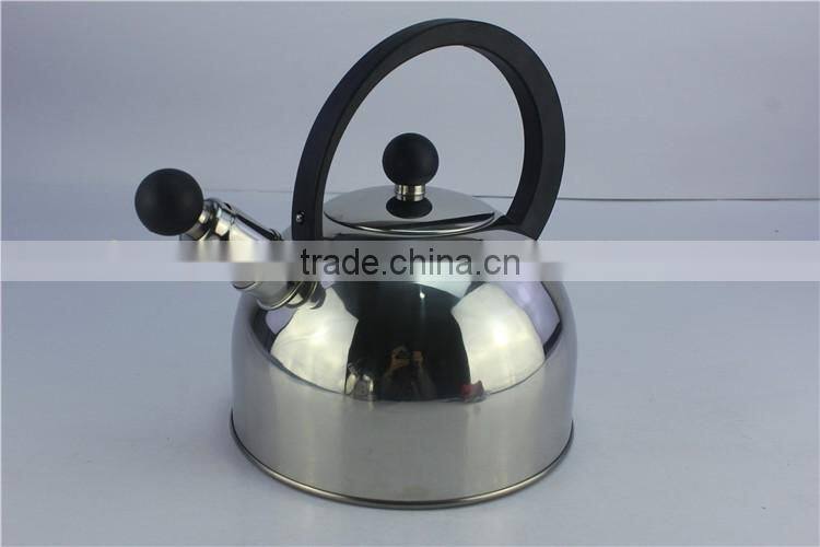 Colorful easy to clean non electric whistling tea kettle stainless steel travel kettle for induction cooker