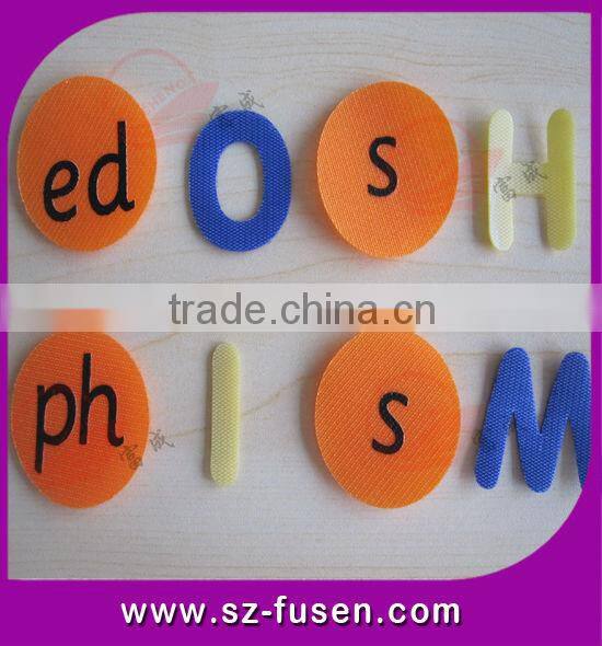nylon hook and loop letters with custom logo