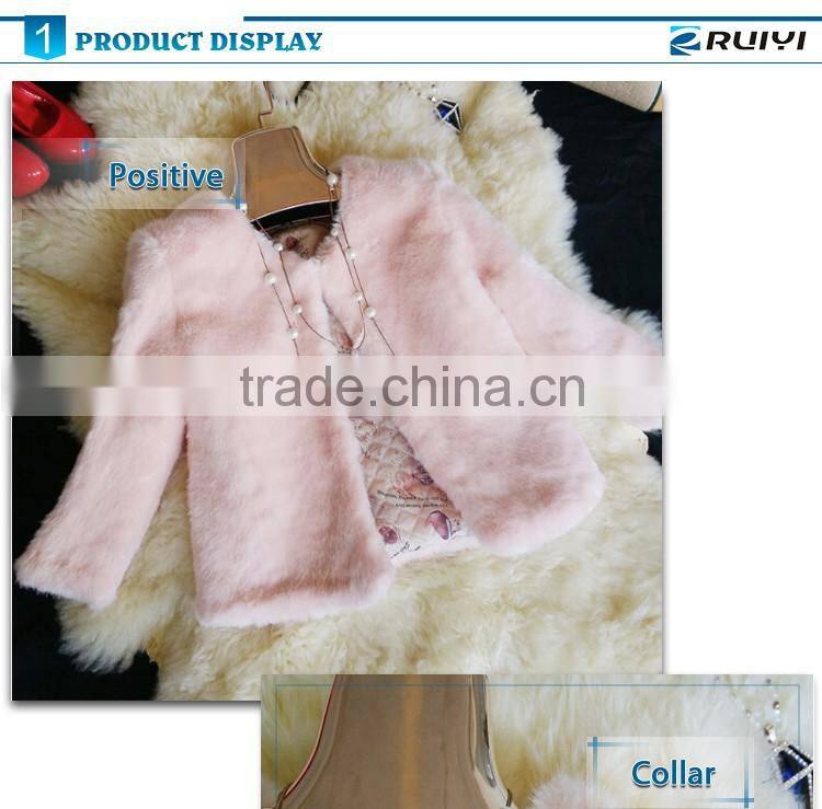Korean version luxury imitation fur slim winter coat for lady
