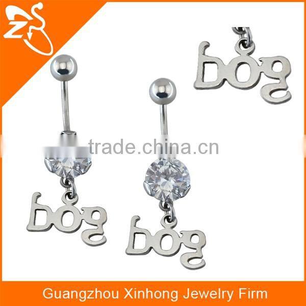 High quality 316l stainless steel sexy words belly rings body piercing jewelry
