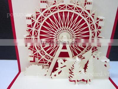 Crane greeting pop up card