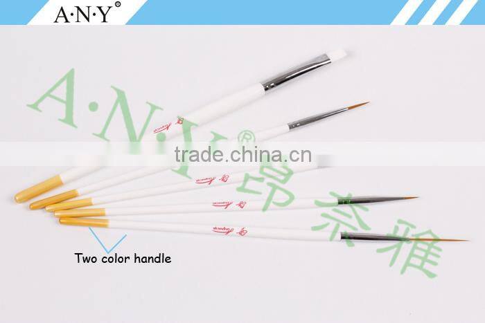 ANY Cheap 5PCS Wood Handle Nail Beauty Nail Brush for Nail Decoration