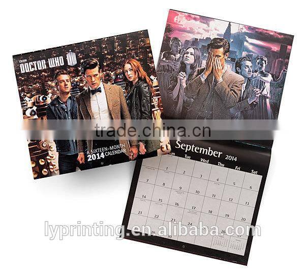 Cheap Customized 2016 wall calendar printing LOGO printing