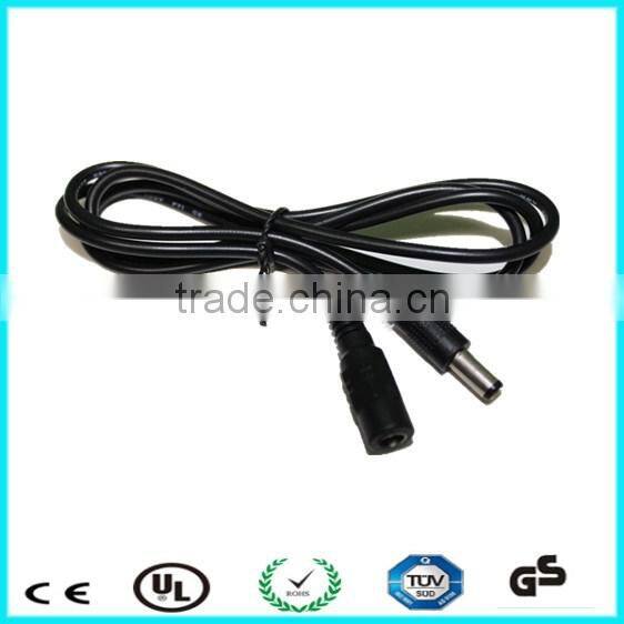 12v ul2464 24awg 2.1mm dc male to female cable