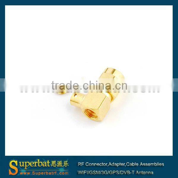 sma dual band antenna SMA Solder Plug Right Angle Connector for .086'' Cable