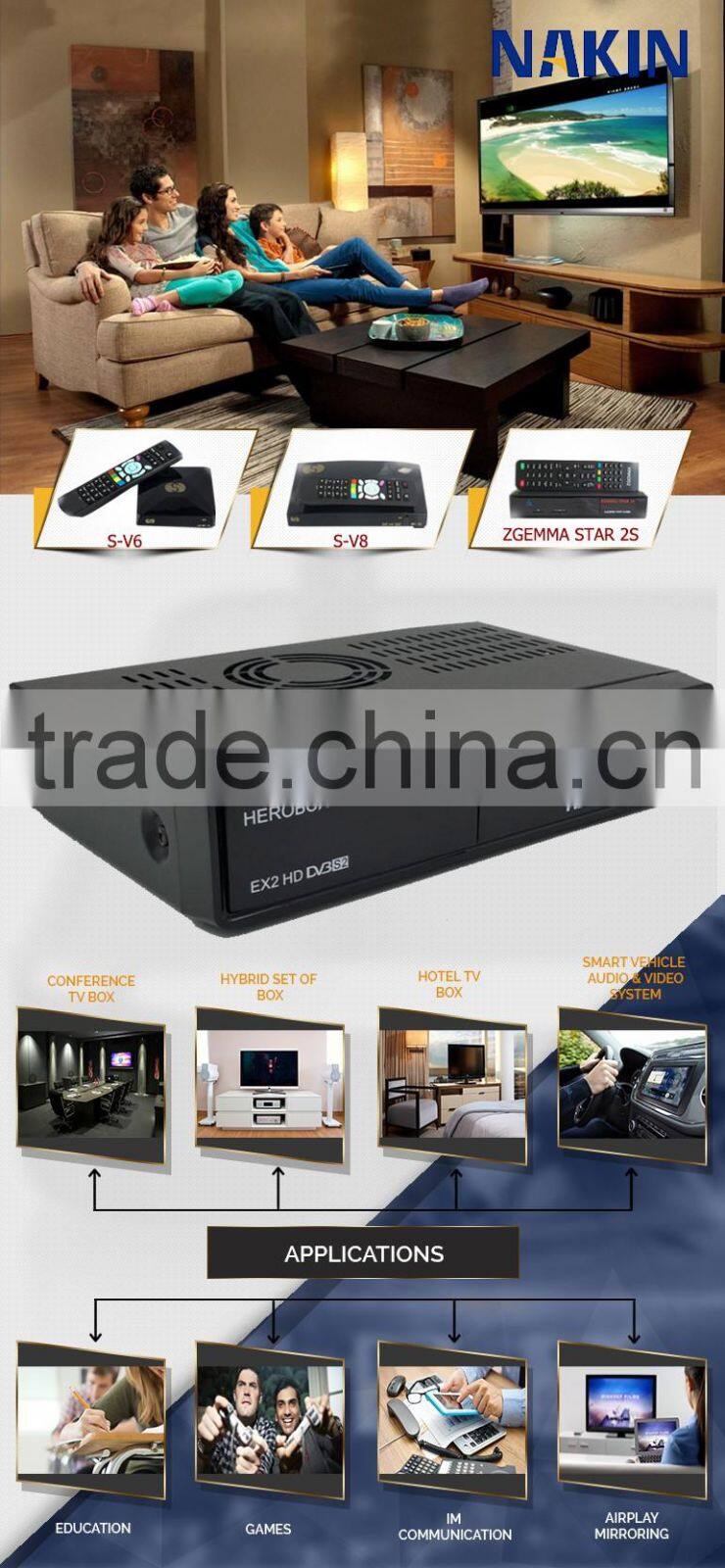 Genuine linux HD receiver Herobox EX2 satellite receiver