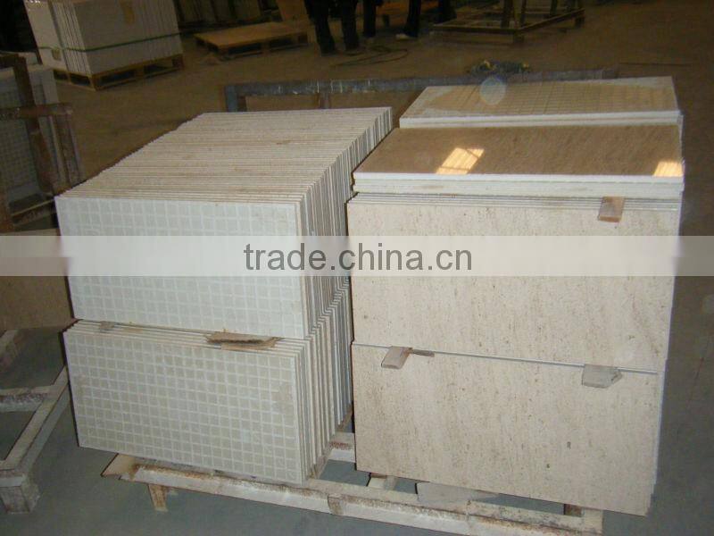 Dark emperador and ceramic composite tiles