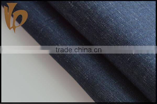 Indian Linen Cotton yarn dyed denim flax Fabric wholesale