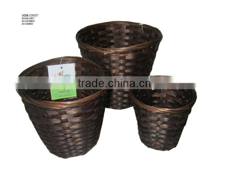 dried flower bamboo basket