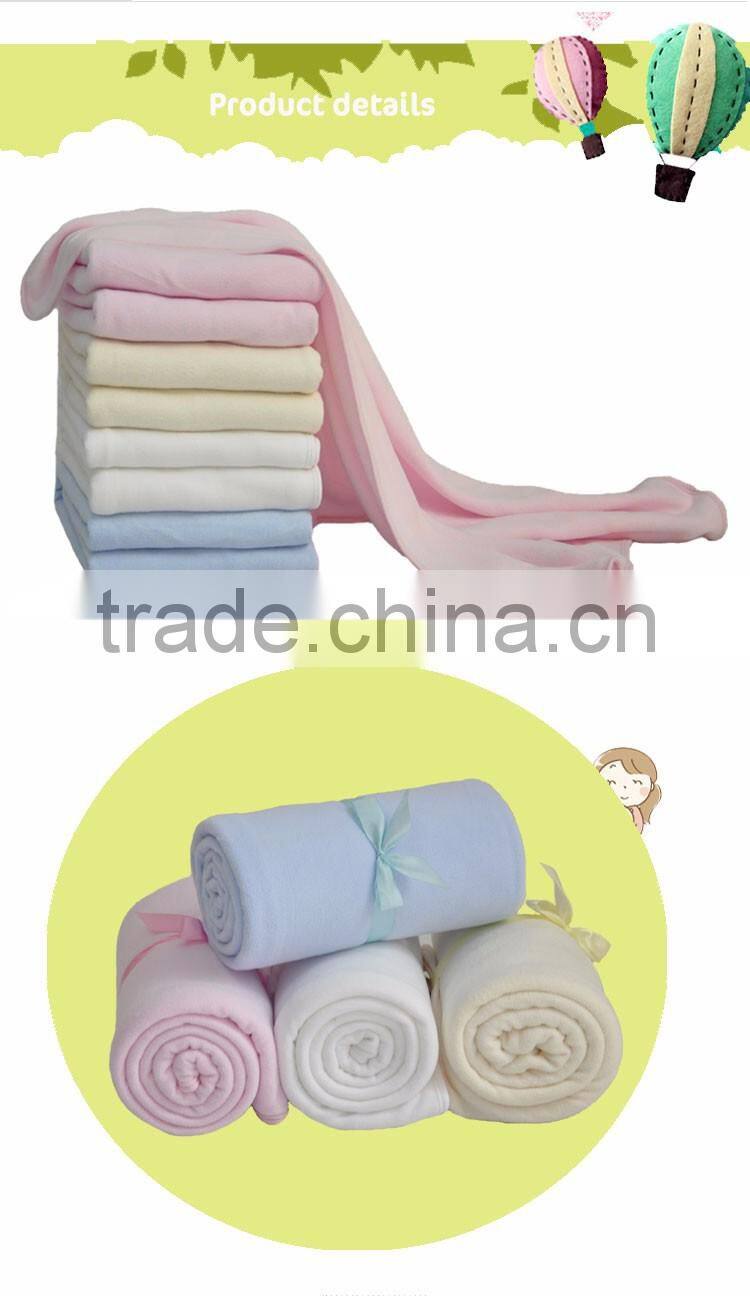 100 Polyester Solid Color Thermal Baby Blanket