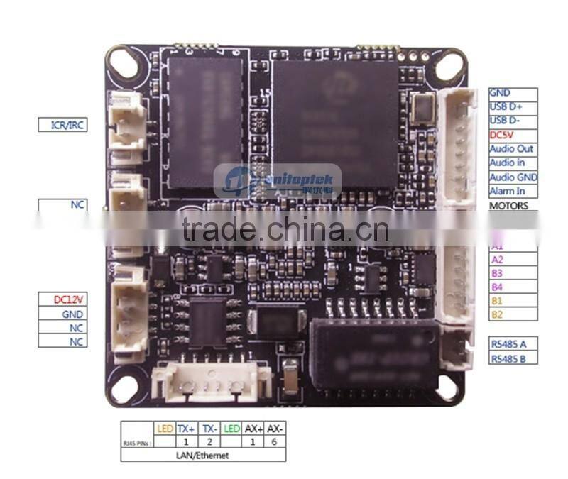 2.8-12mm Zoom Lens IPC Varifocal Motorized 2.0MP 1/2.8" SONY CMOS IMX322 +Hi3516 IP Camera Module