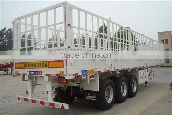 China CIMC Manufacturer Stake Fence Body 3 Axle Cargo Truck Trailer