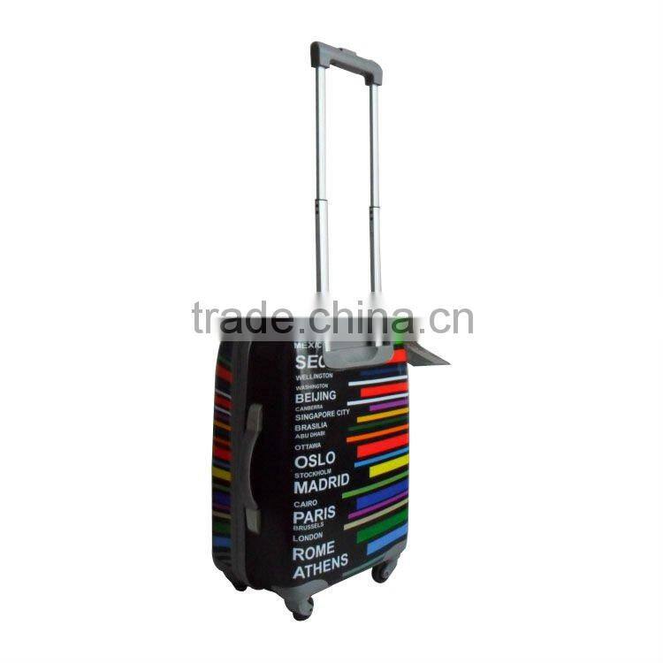 ABS Rainbow Coloful Print luggage /4 wheel suitcase/ ABS Hardshell trolley luggage