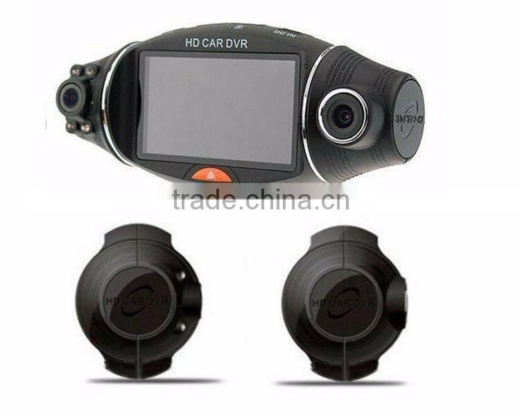 Dual lens HD wide angle Car DVR driving video recorder manual mini car camera hd dvr