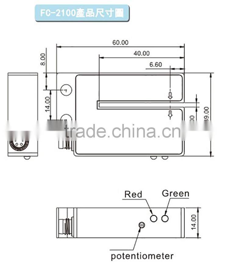 DC 12-24V Low price M8 infrared F&C metal label sensor